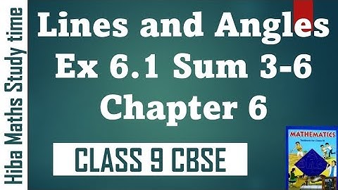 Cbse 9th maths chapter 6 exercise 6.1 question 3-6 lines and angles Cbse maths solutions in Tamil 