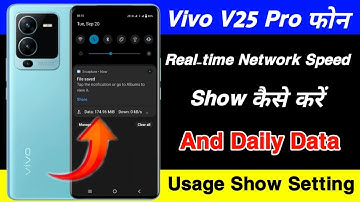 Vivo V25 Pro Realtime Network Speed Show Kaise Kare ।। How To Show Daily Data Usage On Vivo V25 Pro