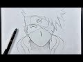 Anime sketch  how to draw kakashi hatake stepbystep