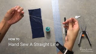 How to hand sew a straight line
