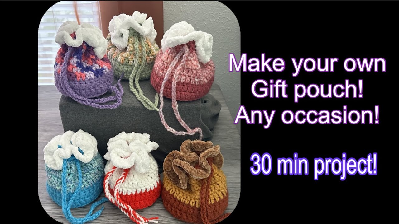 ?? How to make Drawstring Bag or gift pouch ? quick & easy 