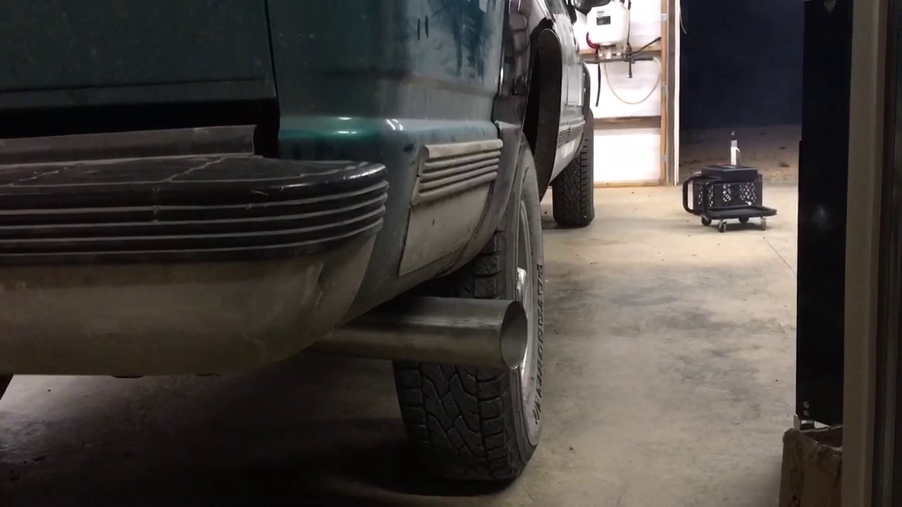 1993 6.5 diesel 4" straight pipe YouTube