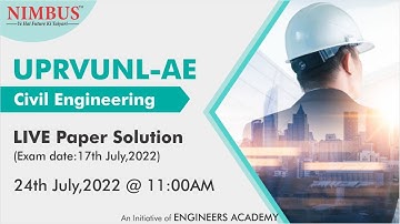 UPRVUNL - AE |  Live Paper Solution |  Civil Engineering | Live Session