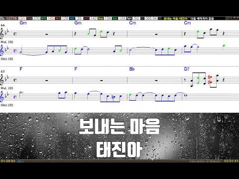 태진아ㆍ보내는마음ㆍ여자키ㆍ디스코ㆍ악보영상ㆍ은성워크미디어ㆍ반주싸운드