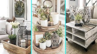 36 SIMPLE & CHARMING FARMHOUSE COFFEE TABLE DECOR IDEAS | house beautiful