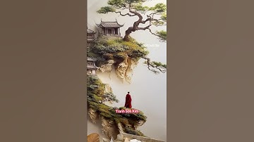 Bức Tranh Bồng Lai Tiên Cảnh Trang Trí Vách Tường Cầu Thang