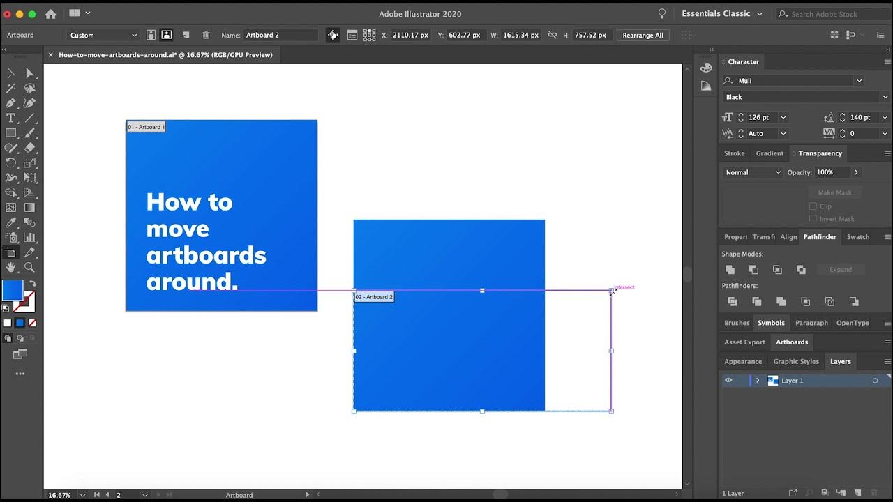 How to move artboards around in Illustrator YouTube