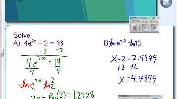7-6 Part 2 Solving Exponential Equations with base e