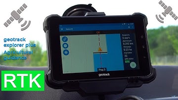 Geotrack Explorer Plus. Demonstration RTK mode. Agricultural guidance