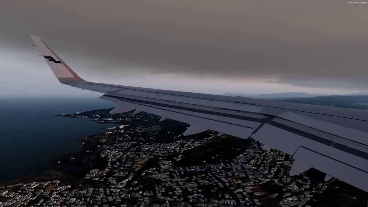[P3D4] Passenger view (offline) landing to Rhodes YouTube