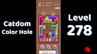Catdom Level 278 walkthrough | Color Hole 🐱🕳️| Solutionguruji