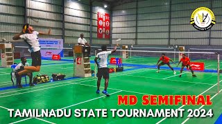 MD SEMIFINALS | GANESH/ARJUN KRISHNAN vs SANTHOSH/NAVIN | TN STATE RANKING BADMINTON TOURNAMENT 2024