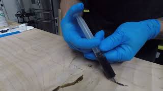 Milling And Epoxy Filling Tops For Custom Cedar Nightstands Build