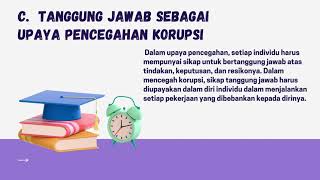 Pendidikan Anti Korupsi Materi : "TANGGUNG JAWAB"