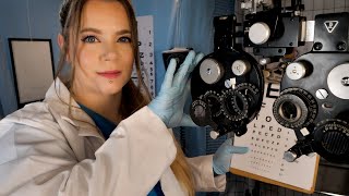 ASMR Hospital Optometrist Eye Exam | Refraction Testing, Face Measuring