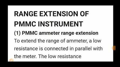 Elect. Meas. Lec 15: Range Extension of PMMC INSTRUMENT (Part 01)