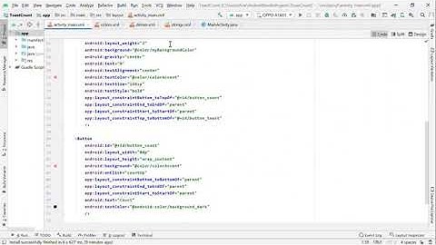 Count and Toast - Android Studio