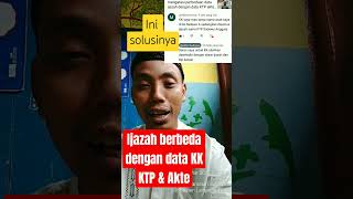ini solusinya jika Ijazah berbeda dengan data KK KTP & Akte #paketc #sekolah #ijazahberbeda