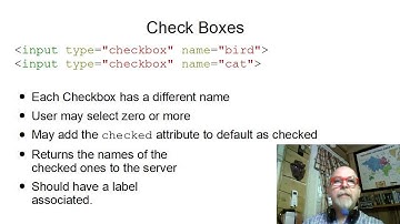 HTML12C - Radio Buttons, Checkboxes, and Select