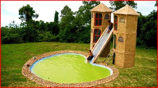 Techniques Of Building The Best Twin Mud Villa House With Swimming Pool By Ancient Skill