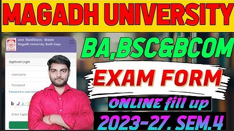 Ba,Bsc&Bcom Semester-4 Exam form kaise bhare 2023-27 | Magadh University Sem-4 Exam Form Ba,Bsc&Bcom
