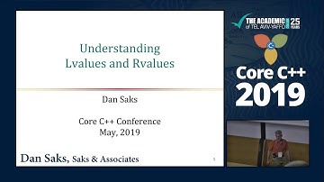 Core C++ 2019 :: Dan Saks :: Understanding Lvalues and Rvalues