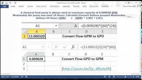 Convert Flow GPM to GPD