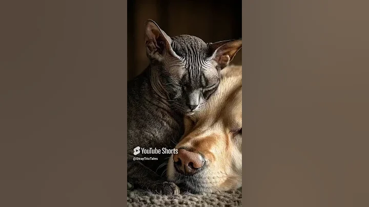 Video 11318931: sleepy sphynx cat, cat gently, cat cute dog