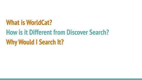 What is WorldCat?