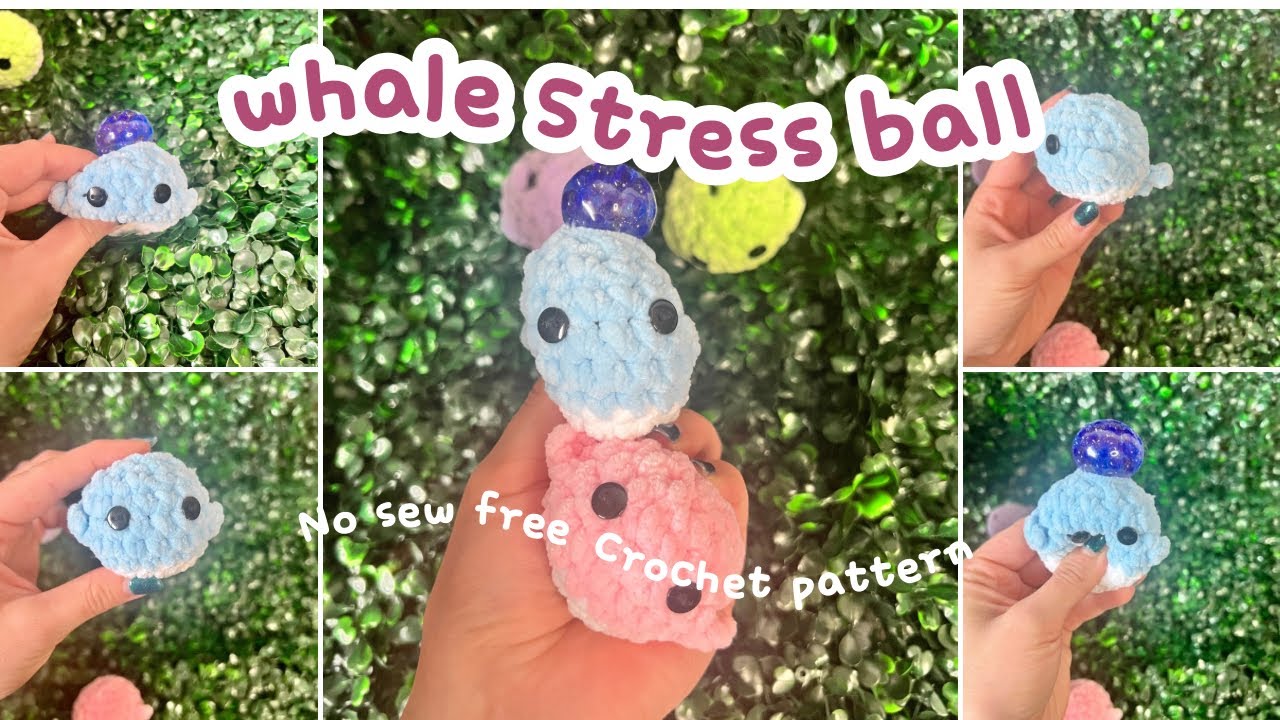 Whale stress ball crochet pattern, crochet pattern for beginner, easy crochet pattern, crochet whale