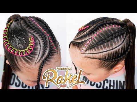 Recogido Con Diseño En Trenzas Peinado Casual Encintado Con Cordón  Peinados Rakel  YouTube