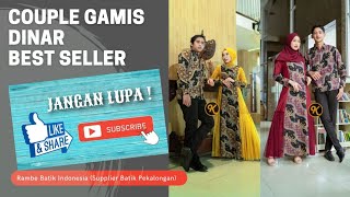 Couple Baju Gamis Dinar Merah dan Kuning