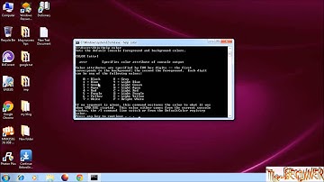 How to change color of command prompt screen and cursor