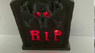 Halloween RIP Tombstone Yard Decor Scary Screaming Light Up