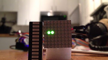Miniature 8x8 Green LED Matrix with Livid Brain