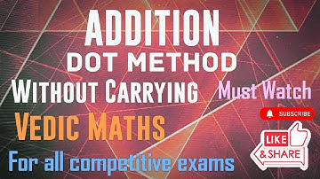 Addition|Dot Method|Without Carrying|Vedic Maths|Maths Tricks|Easy