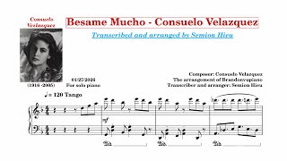 Besame Mucho - Consuelo Velazquez (Sheet music + Keyboard)