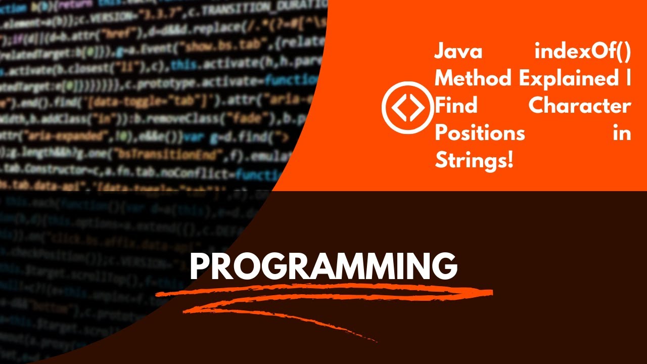 Java indexof method explained find character positions in strings