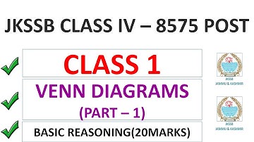 VENN DIAGRAM | PART -1 | JKSSB  CLASS IV RECRUITMENT 8575 POST