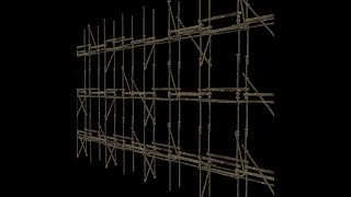 Wooden Scaffold 3d set_ plus geometry nodes custom array setup