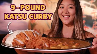 I Challenged My Friend To Finish A 9Pound Japanese Katsu Curry • Giant Food Time