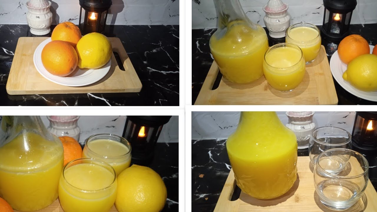 عصير البرتقال و الليمون لذيذ ومنعش وسهل التحضير والاهم صحي في موسم البرتقال والليمون 🍊🍋