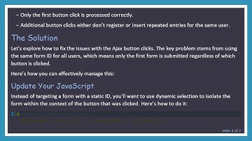 Solving the Ajax Multiple Button Click Issue