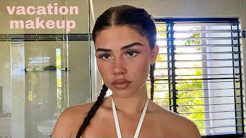 natural & glowy vacation makeup