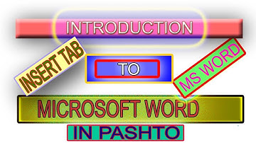 Insert Tab in MS Word? || MS Word Insert Tab in Pashto  || Insert tab in MS Word 2007 to 2019