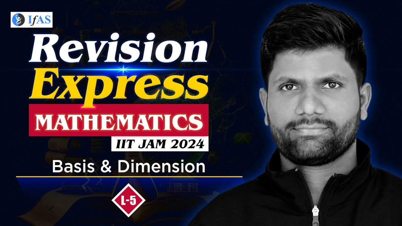IIT JAM 2024 Preparation Basis & Dimension By Vikas Sir (L5) YouTube