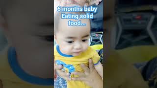 EATING SOLID FOOD @6 MONTHS  ofwblogger wfdcteam ofwlife ofwinsaudiarabia cutebaby naughtybaby