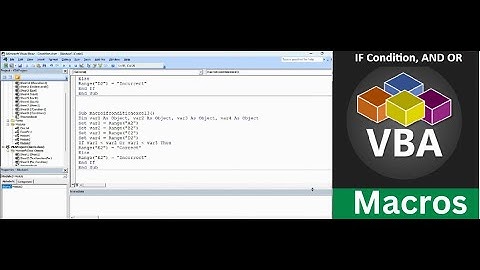 IF Condition in VBA Hindi
