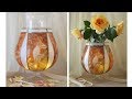 DIY Flower Glass Vase How to Decoupage On glass Tutorial