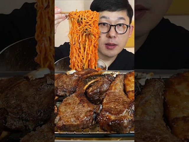 양갈비와 열무비빔면의 조합이란ㅎ